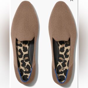 Rothy’s Almond Loafer Ballet Flats in Portabello Taupe Brown size 8